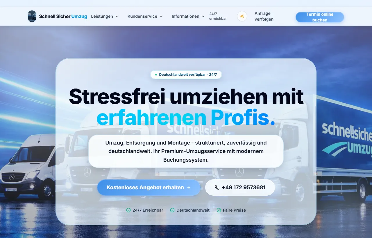 Schnell Sicher Umzug — موقع شركة نقل
